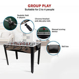 Foosball Soccer Table Game Activity for Home Office Recreation - Rear View