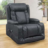 Lift Heated Leather Recliner Electric Massage Chair with USB port - Front View