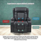 Lift Heated Leather Recliner Electric Massage Chair with USB port - Side View