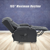 Lift Heated Leather Recliner Electric Massage Chair with USB port - Extra Image