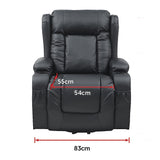 Lift Heated Leather Recliner Electric Massage Chair with USB port - Extra Image
