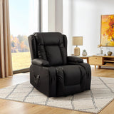 Lift Heated Leather Recliner Electric Massage Chair with USB port - Front View