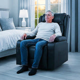 Lift Heated Leather Recliner Electric Massage Chair with USB port - 45-Degree Angle