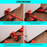 4 X All-purpose Dolly Plastic Heavy Duty Furniture Mover Slider Set - Rear View