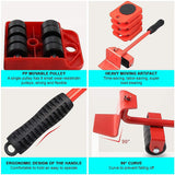 4 X All-purpose Dolly Plastic Heavy Duty Furniture Mover Slider Set - Low Angle