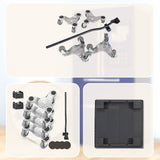 4 X All-purpose Dolly Metal Heavy Duty Furniture Mover Slider Set - Rear View