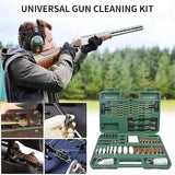 Universal Barrel All-purpose Gun Cleaning Kit for Rifle Pistol Shotgun Muzzleloader - Top-Down View
