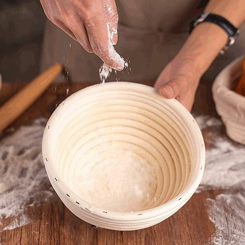 2 x 9 Sourdough Bread Proofing Set Bread Making Kit Round Bowls
