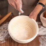 2 x 9 Sourdough Bread Proofing Set Bread Making Kit Round Bowls - Front View
