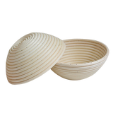 2 x 9 Sourdough Bread Proofing Set Bread Making Kit Round Bowls - Close-Up Angle
