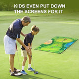Casual Indoor Golf Putting Practice Set Golf Party Game Mats - Side View