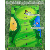Casual Indoor Golf Putting Practice Set Golf Party Game Mats - Top-Down View