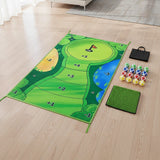 Casual Indoor Golf Putting Practice Set Golf Party Game Mats - Front View