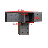 Roof Pergola Gazebo Shed Matte Black Steel Brackets DIY Kits - Extra Image