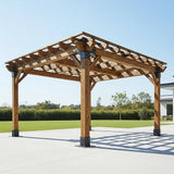 Roof Pergola Gazebo Shed Matte Black Steel Brackets DIY Kits - Low Angle