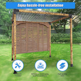 Roof Pergola Gazebo Shed Matte Black Steel Brackets DIY Kits - Top-Down View