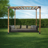 Roof Pergola Gazebo Shed Matte Black Steel Brackets DIY Kits - Front View