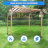 Roof Pergola Gazebo Shed Matte Black Steel Brackets DIY Kits - Rear View