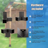 Roof Pergola Gazebo Shed Matte Black Steel Brackets DIY Kits - Extra Image