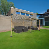 Roof Pergola Gazebo Shed Matte Black Steel Brackets DIY Kits - Front View