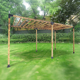 Roof Pergola Gazebo Shed Matte Black Steel Brackets DIY Kits - Extra Image