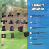 Roof Pergola Gazebo Shed Matte Black Steel Brackets DIY Kits - Extra Image