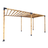Roof Pergola Gazebo Shed Matte Black Steel Brackets DIY Kits - Close-Up Angle