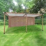 Roof Pergola Gazebo Shed Matte Black Steel Brackets DIY Kits - Extra Image