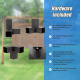Roof Pergola Gazebo Shed Matte Black Steel Brackets DIY Kits - Extra Image