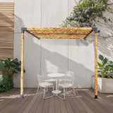 Roof Pergola Gazebo Shed Matte Black Steel Brackets DIY Kits - Front View