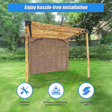 Roof Pergola Gazebo Shed Matte Black Steel Brackets DIY Kits - Rear View