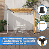 Roof Pergola Gazebo Shed Matte Black Steel Brackets DIY Kits - Extra Image