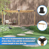 Roof Pergola Gazebo Shed Matte Black Steel Brackets DIY Kits - Low Angle