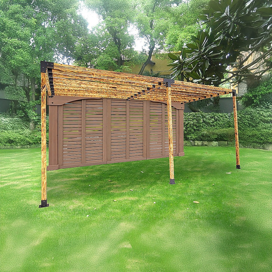 Roof Pergola Gazebo Shed Matte Black Steel Brackets DIY Kits, image 11