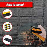 6 piece Tesla Model Y Floor Mats for Front and Rear Trunk Front Passenger and Driver Side - Close-Up Angle