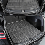 6 piece Tesla Model Y Floor Mats for Front and Rear Trunk Front Passenger and Driver Side - Low Angle