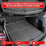6 piece Tesla Model Y Floor Mats for Front and Rear Trunk Front Passenger and Driver Side - Extra Image