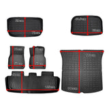 6 piece Tesla Model Y Floor Mats for Front and Rear Trunk Front Passenger and Driver Side