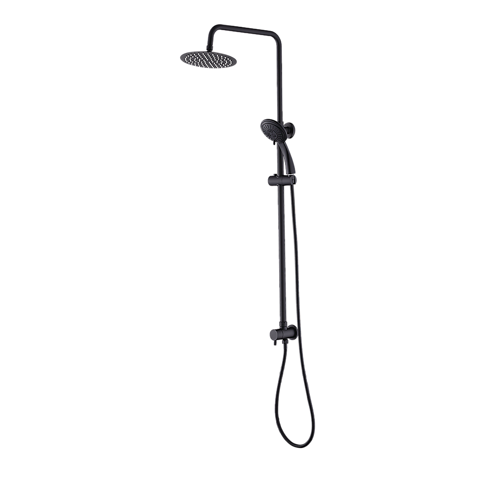 WELS 8 Rain Shower Head Set Rounded Dual Heads Faucet High Pressure Hand Held