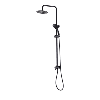 WELS 8 Rain Shower Head Set Rounded Dual Heads Faucet High Pressure Hand Held