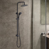 WELS 8 Rain Shower Head Set Rounded Dual Heads Faucet High Pressure Hand Held