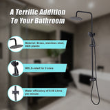 WELS 8 Rain Shower Head Set Rounded Dual Heads Faucet High Pressure Hand Held