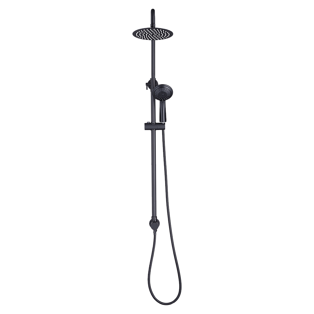 WELS 8 Rain Shower Head Set Rounded Dual Heads Faucet High Pressure Hand Held