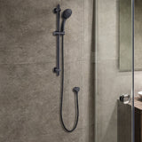 Hand Held Shower Rail Soap Dish Bathroom Set - Front View