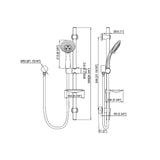 Hand Held Shower Rail Soap Dish Bathroom Set - Extra Image