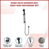 Hand Held Shower Rail Soap Dish Bathroom Set