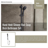 Hand Held Shower Rail Soap Dish Bathroom Set