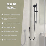 Hand Held Shower Rail Soap Dish Bathroom Set
