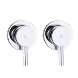 Bathroom Shower Bath Hot and Cold Mixer WATERMARK Certified in Chrome - Rear View