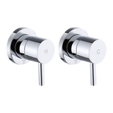 Bathroom Shower Bath Hot and Cold Mixer WATERMARK Certified in Chrome - Low Angle